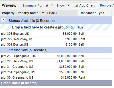 Salesforce Reports- Summary